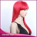 wholesale red brazilian hair full lace wig with bang 2