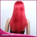 wholesale red brazilian hair full lace wig with bang 3