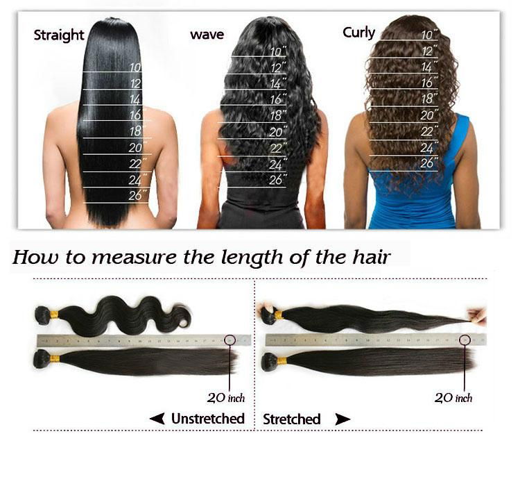 100% Human Hair Extension Virgin Brazilian Human Hair 5