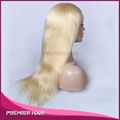 18 Inch Virgin Brazilian Human Hair Blonde Full Lace Wig 2