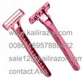 Twin blade plastic handle disposable