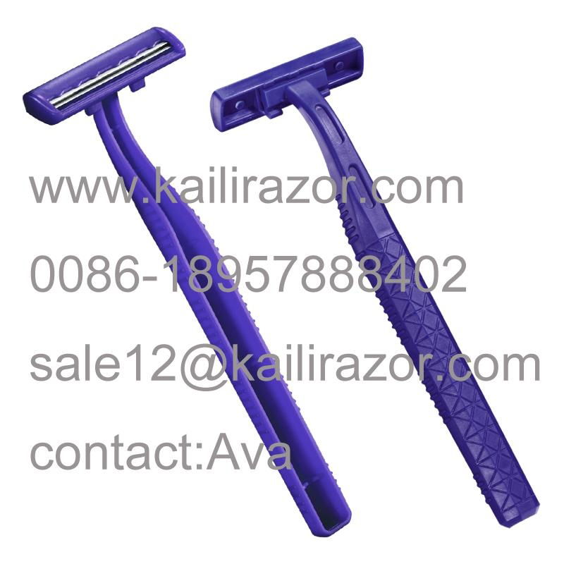 2 blade plastic handle  disposable shaving  razor 