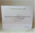 White color card board paper shopping bag with hot stamp logo cheap price 2