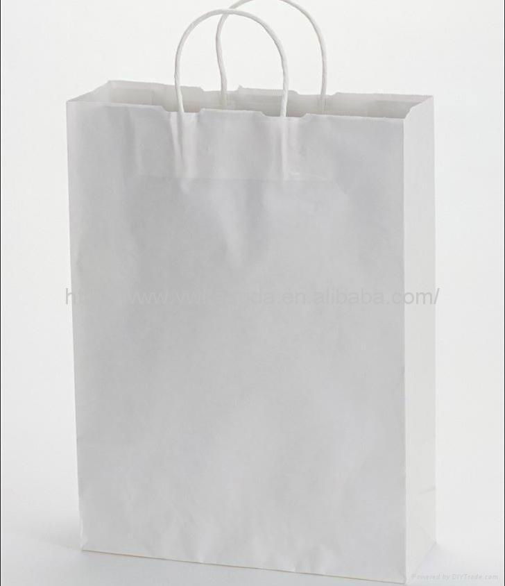 paper bags with twisted handle, cheap paper shopping bags 2