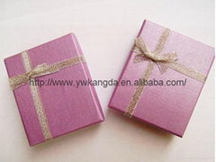 good quality light purple color cardboard paper jewelry box for ring 