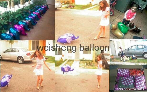 walking pet Helium Foil Mylar Balloons