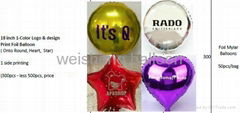 Offer Custom logo & design printing Foil Mylar Balloons