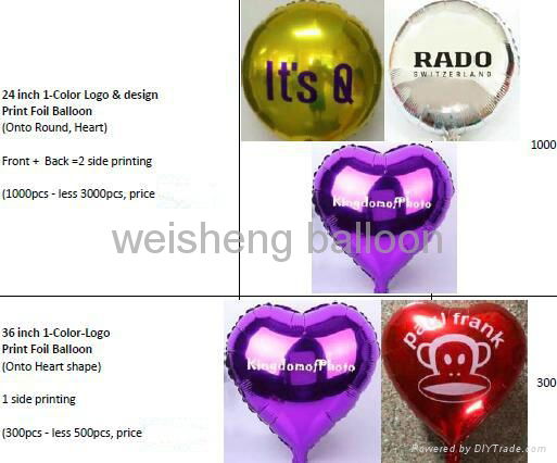 Offer Custom logo & design printing Foil Mylar Balloons 2