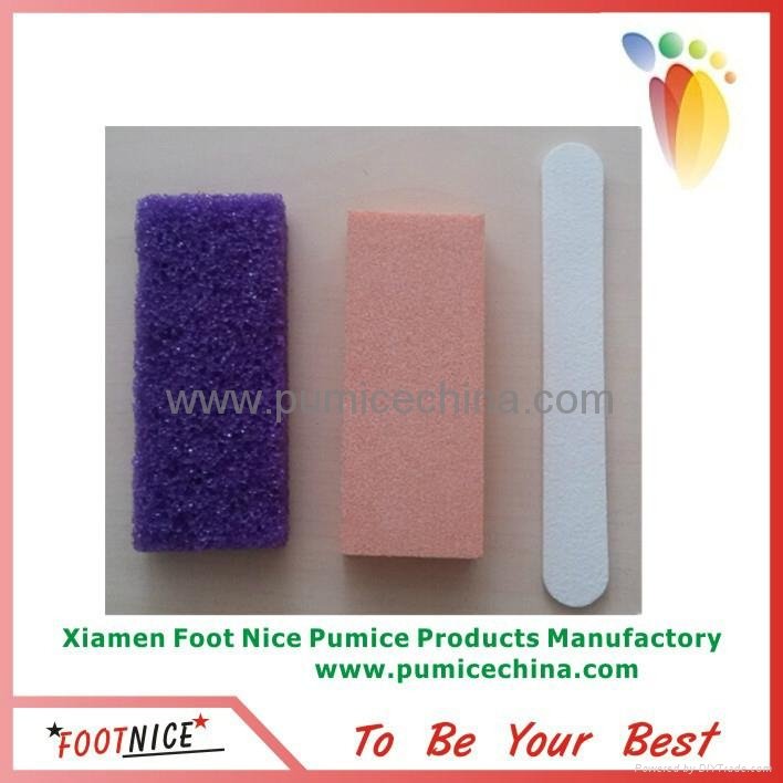 mini pedicure manicure nail filing  kit pumice set 3