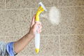 Spray type cleaning brush glass wiper  3
