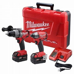 MILWAUKEE 2797-22 M18 CORDLESS FUEL HAMMER DRILL IMPACT DRIVER COMBO KIT