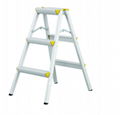 Aluminium ladder two side folding stairs