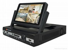 all in one LCD screen ahd dvr support p2p, ptz HDD DVR