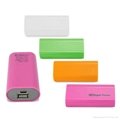 3600mAh Power Bank with Plastic Casing and Candy Colors 3
