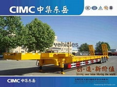 Cimc Tri-Axle Low Bed Semi Trailer