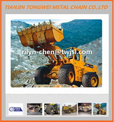 Heavy mining tire protection chain