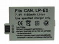 LP-E5/LPE5 Battery for Canon EOS 1000D/450D/500D 4