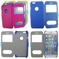 Pure color double window phone case from SAYWIN