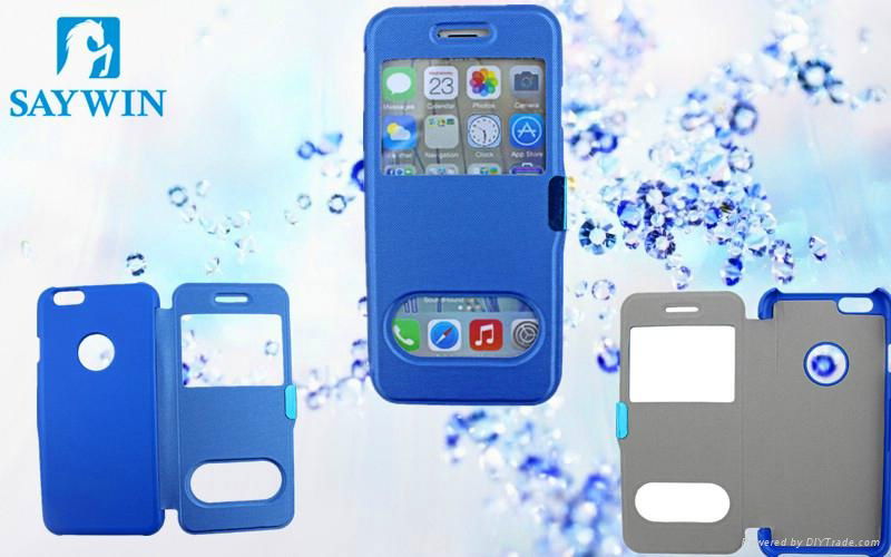 Pure color double window phone case from SAYWIN 4