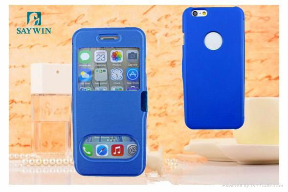 Pure color double window phone case from SAYWIN 5