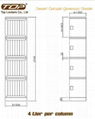 Four Tier School Lockers ABS Plastic Fuchisia 2