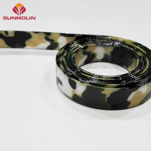 Army green tpu / pvc coated webbing strap