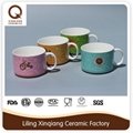 Hot sale cheap 18oz round shape ceramic soup mug 5