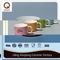 Hot sale cheap 18oz round shape ceramic soup mug 1