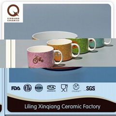 Hot sale cheap 18oz round shape ceramic soup mug