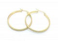 Small 35mm Stainless Steel Earrings Hoops For Women , Gold Plated