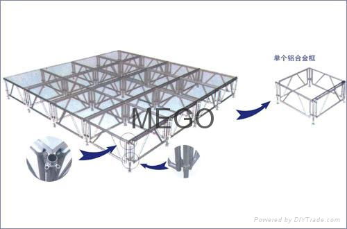 铝合金钢化有机玻璃活动舞台 2