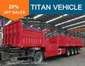 TITAN 3 Axle 4 axle 40 ton 60 ton Side Wall Flatbed Semi Trailer with dropside 4