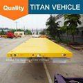 TITAN Tri Axle 40 ton 60ton Flat Bed Trailer for carrying 40ft container 2