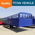 TITAN 3 Axles 40 ton 60 ton Side Wall Flatbed Fence Semi Trailer for carrying 40 2