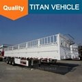 TITAN 3 Axles 40 ton 60 ton Side Wall Flatbed Fence Semi Trailer for carrying 40 4