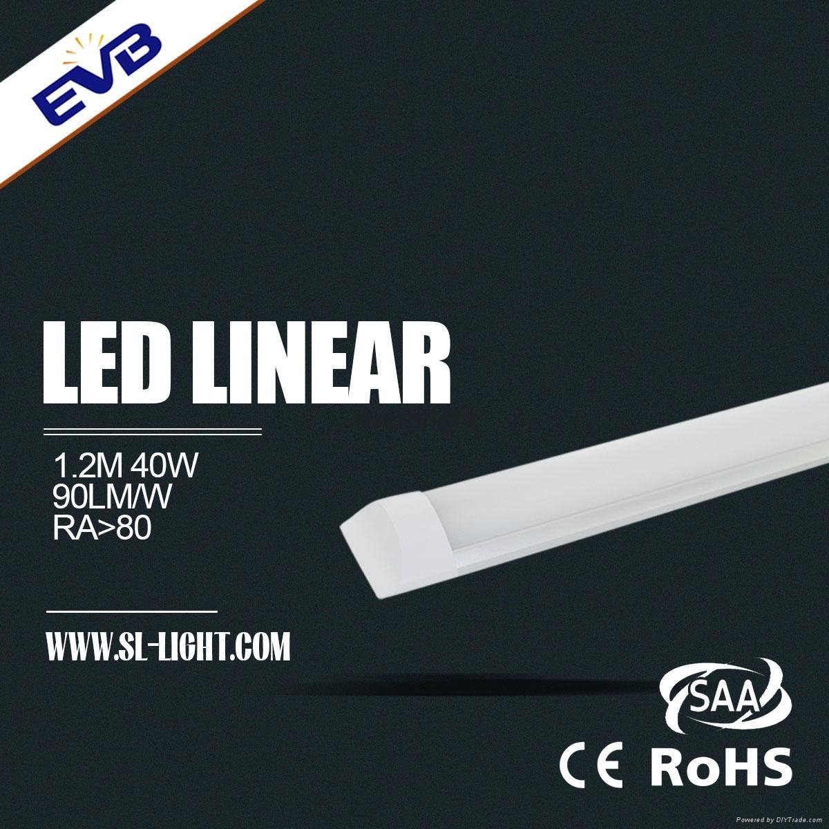 4ft 40W 3600lm linear led light with CE, RoHS certs
