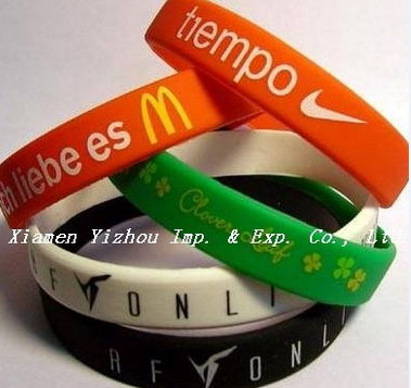 Double Sides Printing Silicone Wristband, silicone wrist band 4