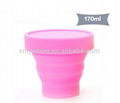 Custom made silicone folding drink cup