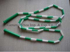 Segmented cheap plastic two color jump rope without handle