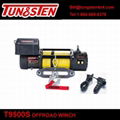 TUNGSTEN T9500S 9500lbs  12v cable jeep auto electric winch with synthetic rope 1