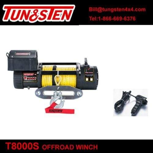 TUNGSTEN T8000S 8000lbs 12V Electric Winch With Synthetic Rope