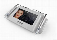 2016 Touch screen Permanent makeup machine with 2 handpieces micropigmentation 