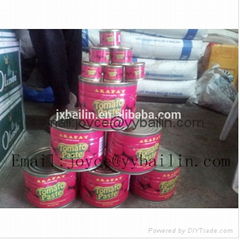 Canned tomato paste