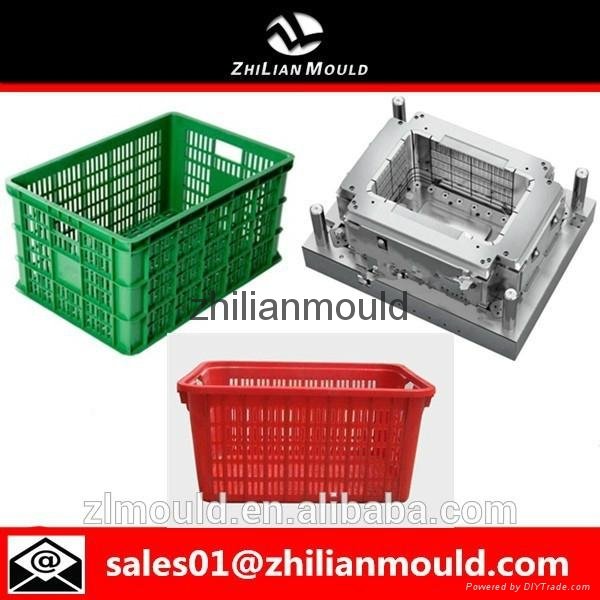 zhejiang high quality plastic vegetable crate mould injection mold