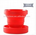 Funny silicone rubber folding cup for
