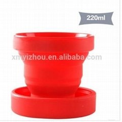 Funny silicone rubber folding cup for kids