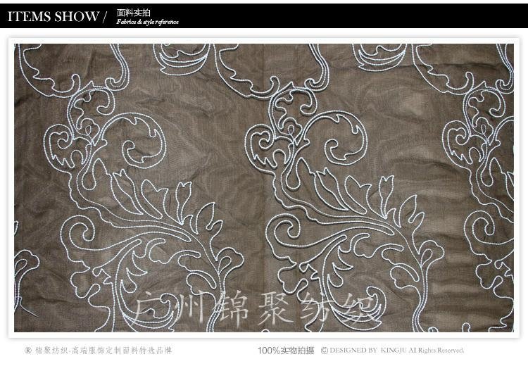 New Arrival Organza embroidered lace fabric for lace wedding dress factory  3