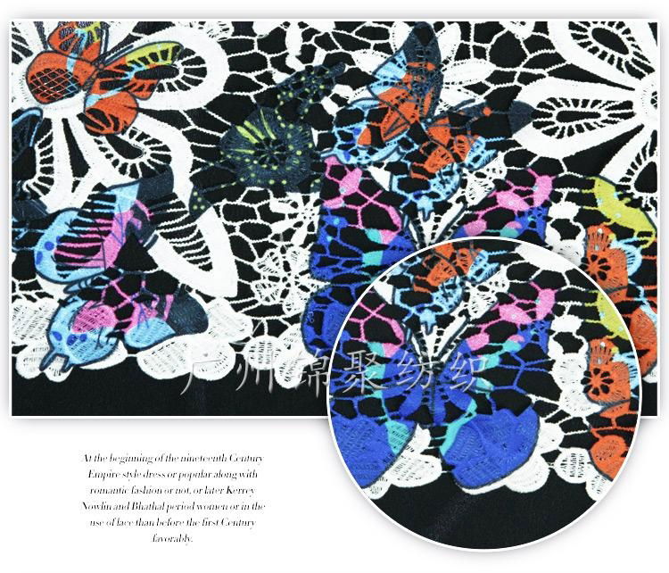 New Arrival Butterfly Digital Print garments fabrics  For Wedding Dress Fabrics 4