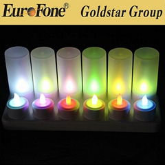 led rechargeable candle light with remote control