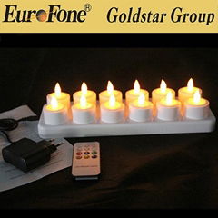 led rechargeable candle light with remote control